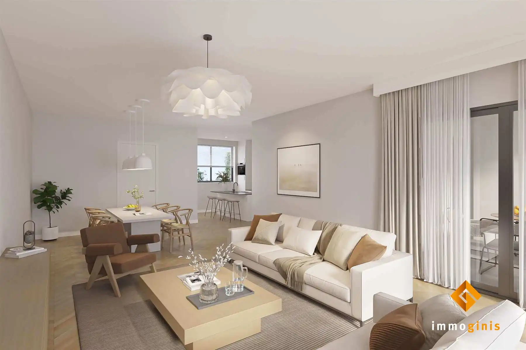 OPEN WERF! Appartement (eerste verdieping) met 2 slaapkamers en overdekt terras.  foto 6