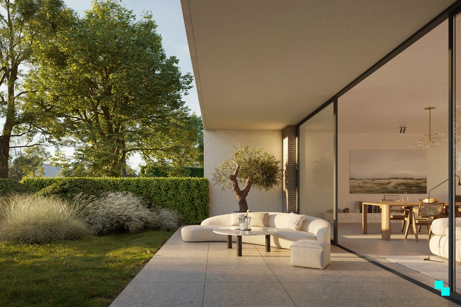 Stedelijk wonen en een groene omgeving foto {{pictureIndex}}
