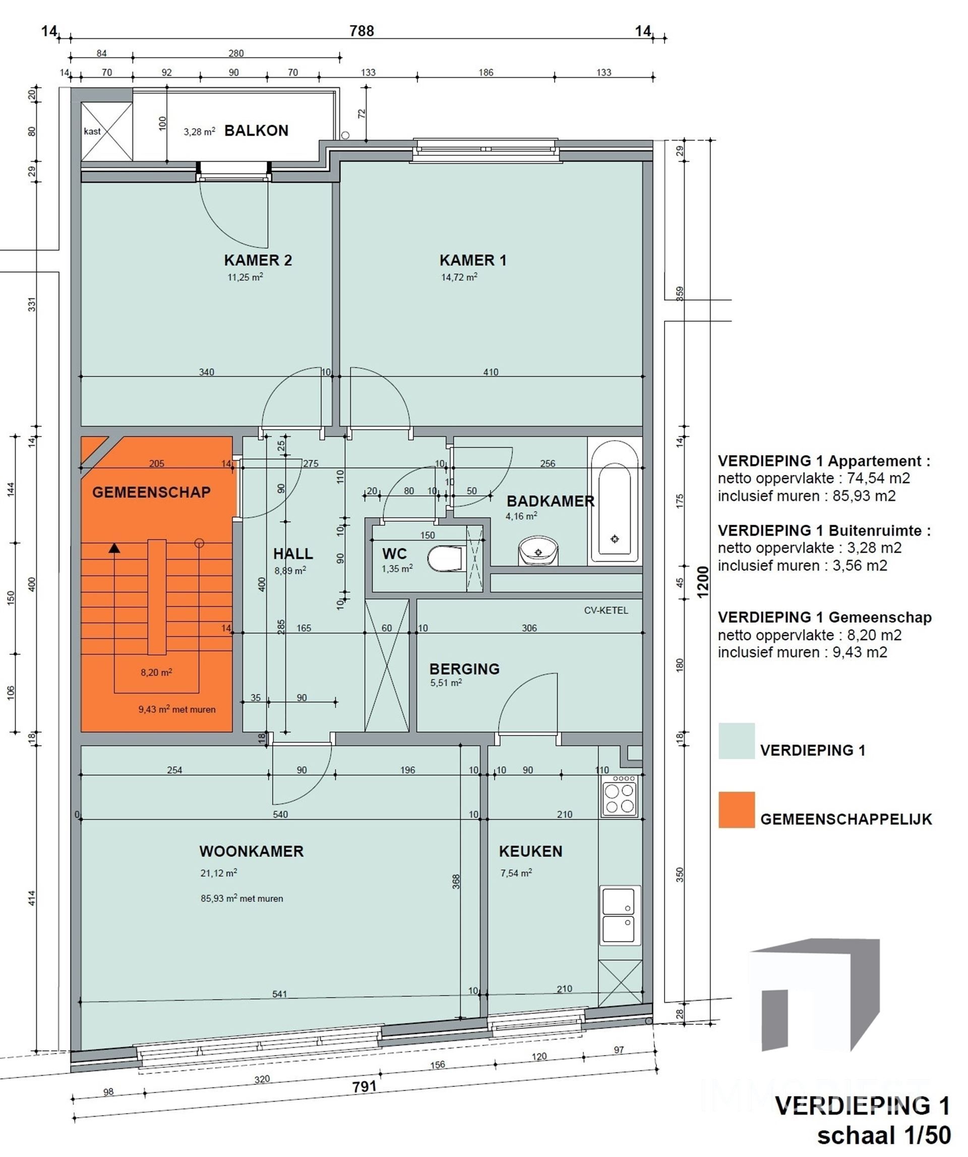 Appartement met 2 slaapkamers nabij centrum Diest foto 12