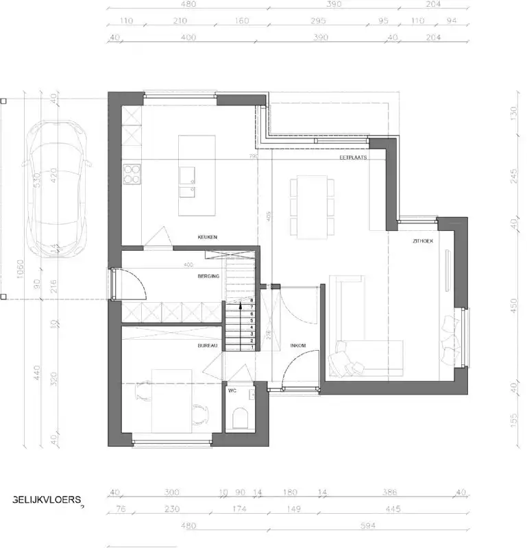 Nieuw te bouwen alleenstaande woning te Sint-Eloois-Vijve. foto 4