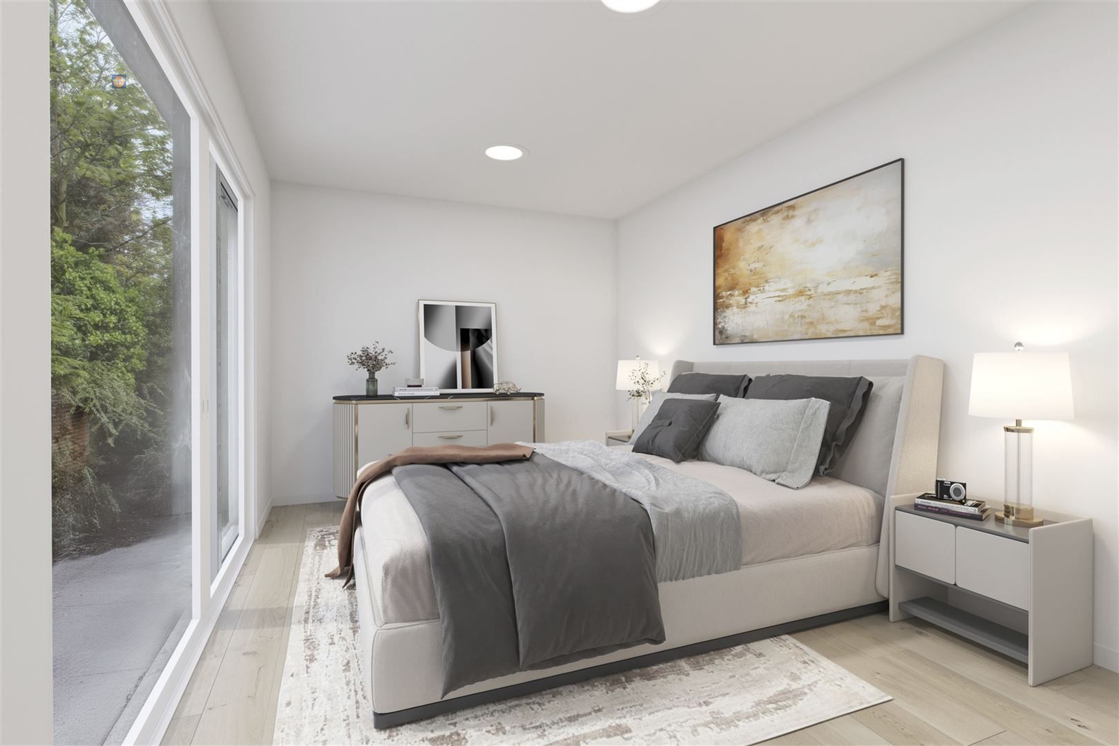 Modern gelijkvloersappartement met terras en tuin foto 10