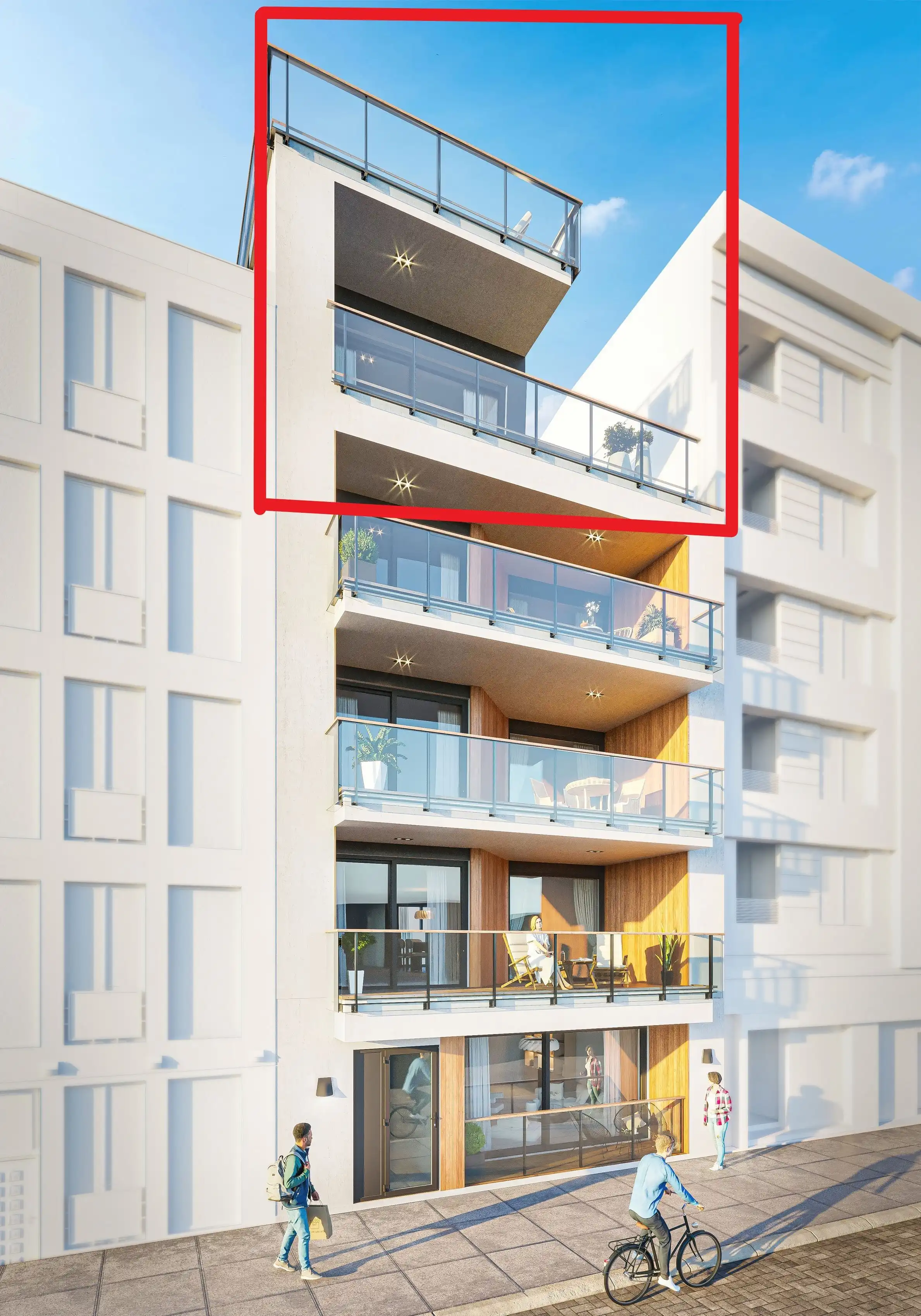 UNIEK DUPLEX APPARTEMENT MET 3 SLAAPKAMERS EN TERRASSEN – OP WANDELAFSTAND VAN ZEE! foto {{pictureIndex}}