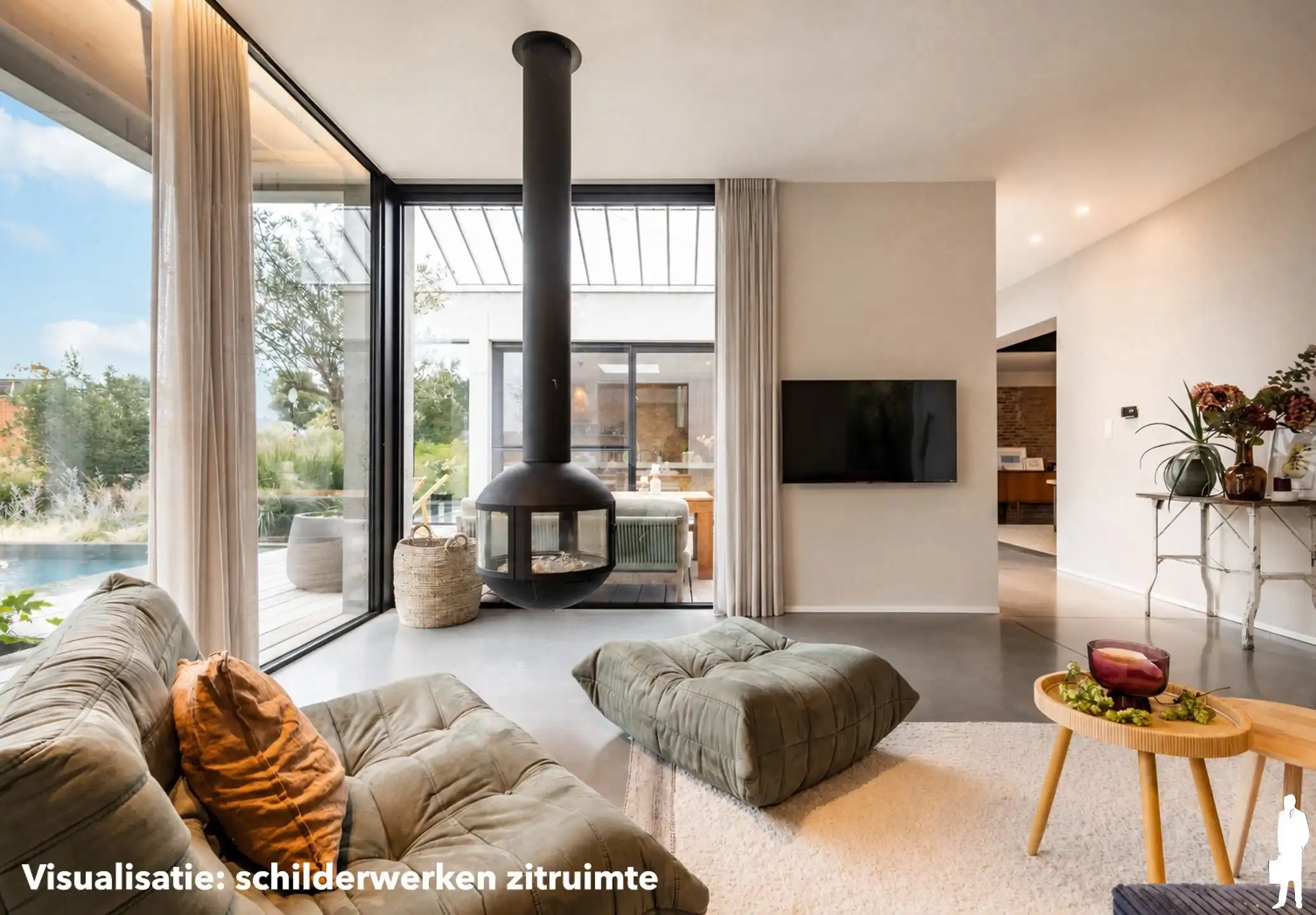 Unieke architectenvilla; af te werken - in groen - op 20 are foto 3