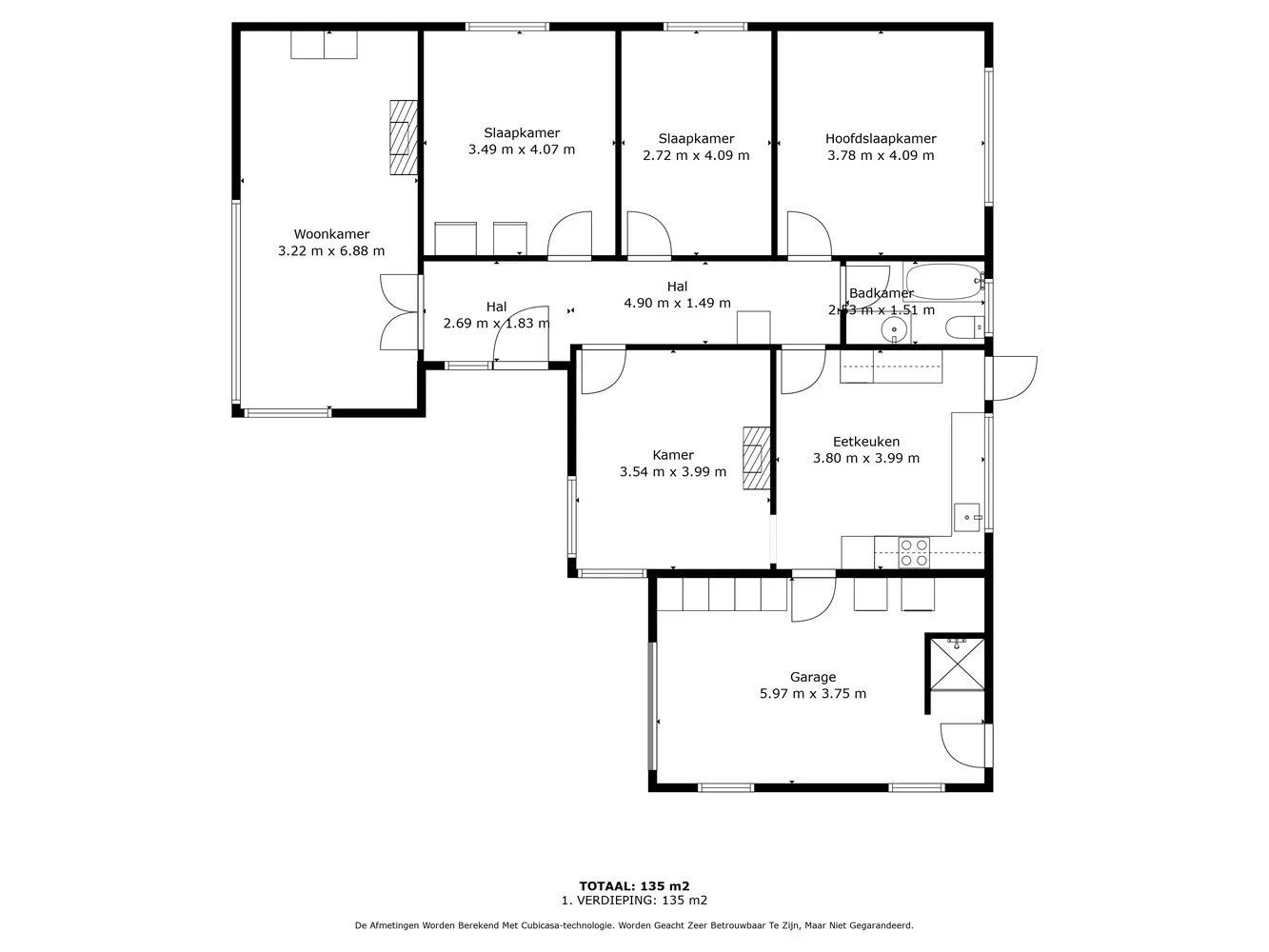 Bungalow met vier slaapkamers en ruime tuin foto 13