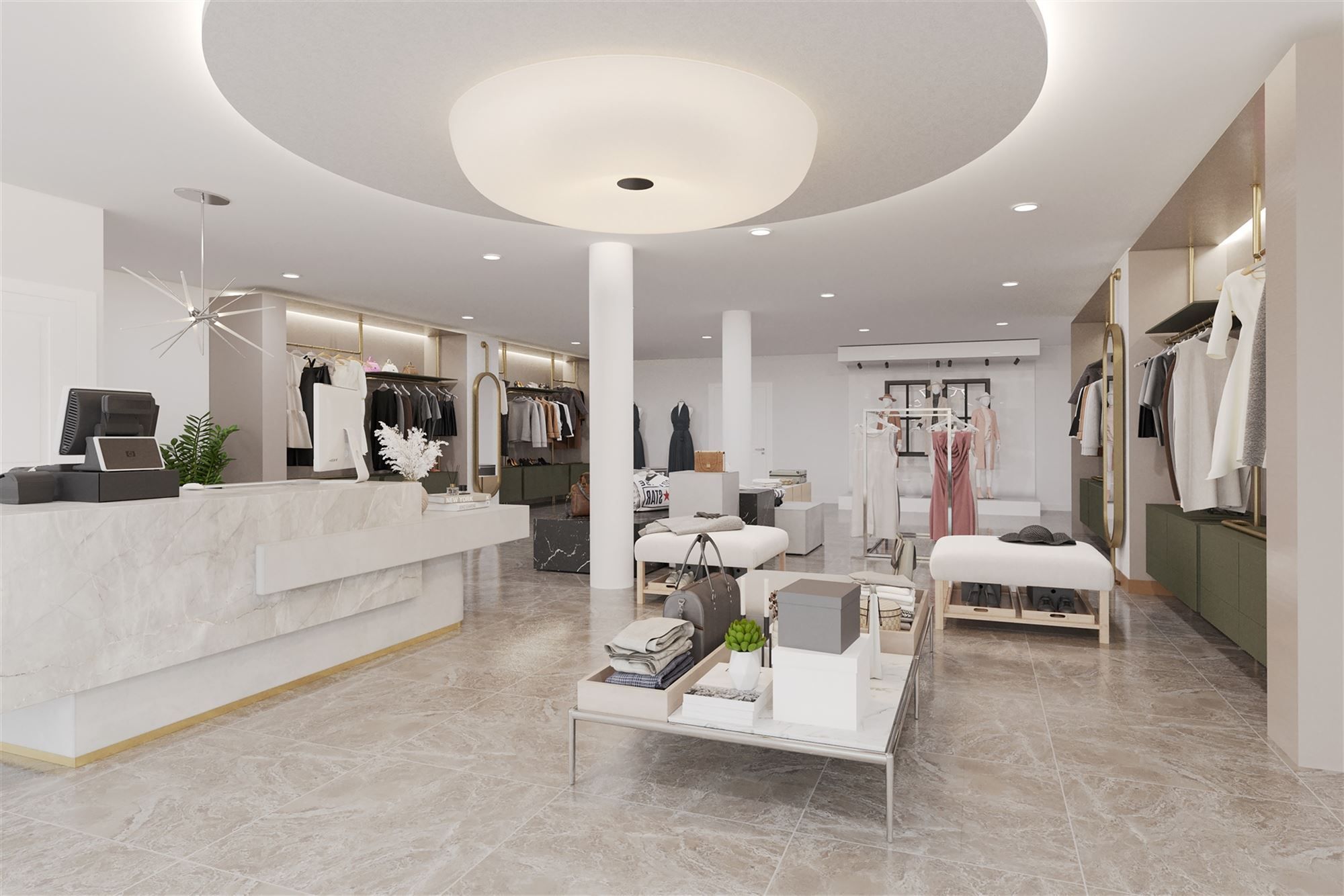 RUIM HANDELSPAND VAN 210M² MET OPEN FLEXIBELE INDELING IN KOERSEL CENTRUM foto {{pictureIndex}}