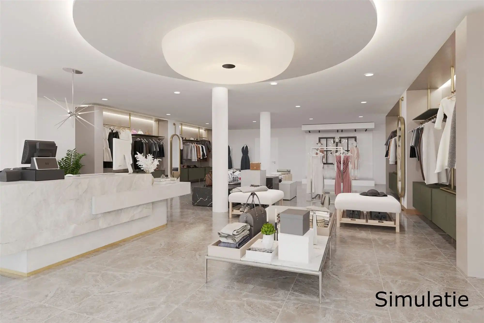 RUIM HANDELSPAND VAN 210M² MET OPEN FLEXIBELE INDELING IN KOERSEL CENTRUM foto {{pictureIndex}}