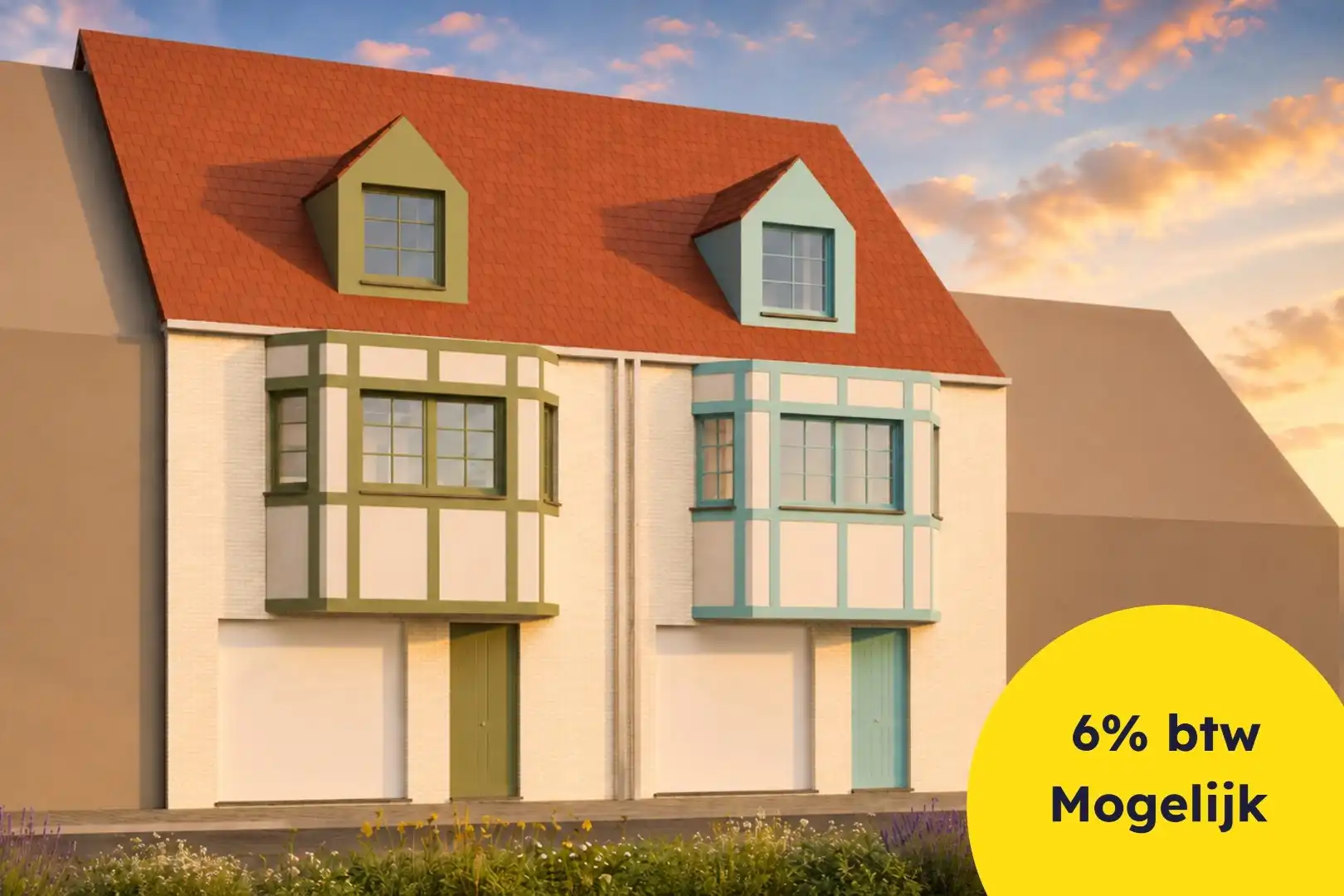 Unieke nieuwbouw bel-etagewoning in cottagestijl op topligging te Lombardsijde foto {{pictureIndex}}