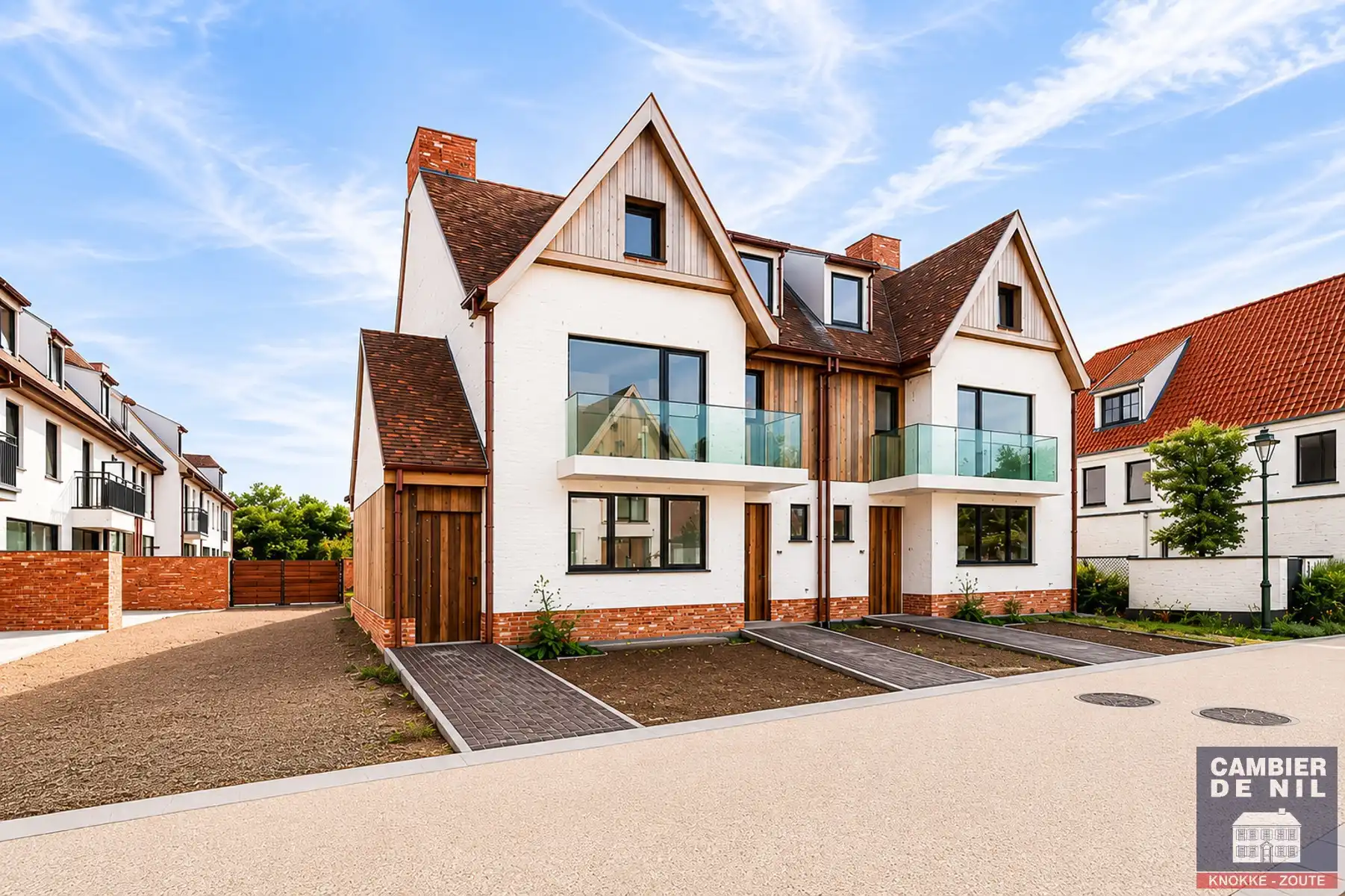 Nieuwbouw - ongemeubelde koppelvilla in rustige,  residentiële wijk te Knokke-Heist  foto 2