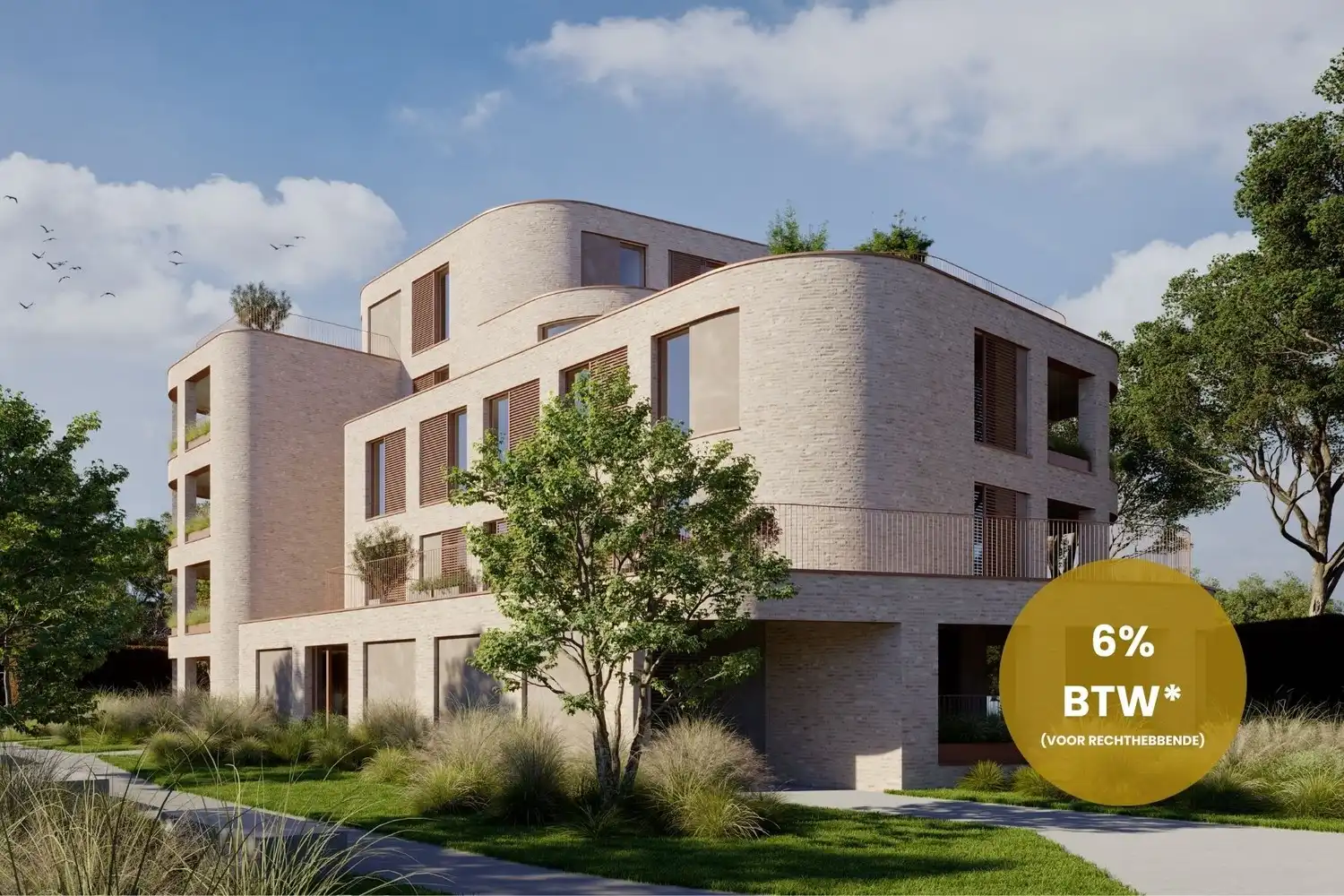 16 exclusieve appartementen waar rust, privacy en verfijnde architectuur samenkomen - 6% BTW* foto {{pictureIndex}}