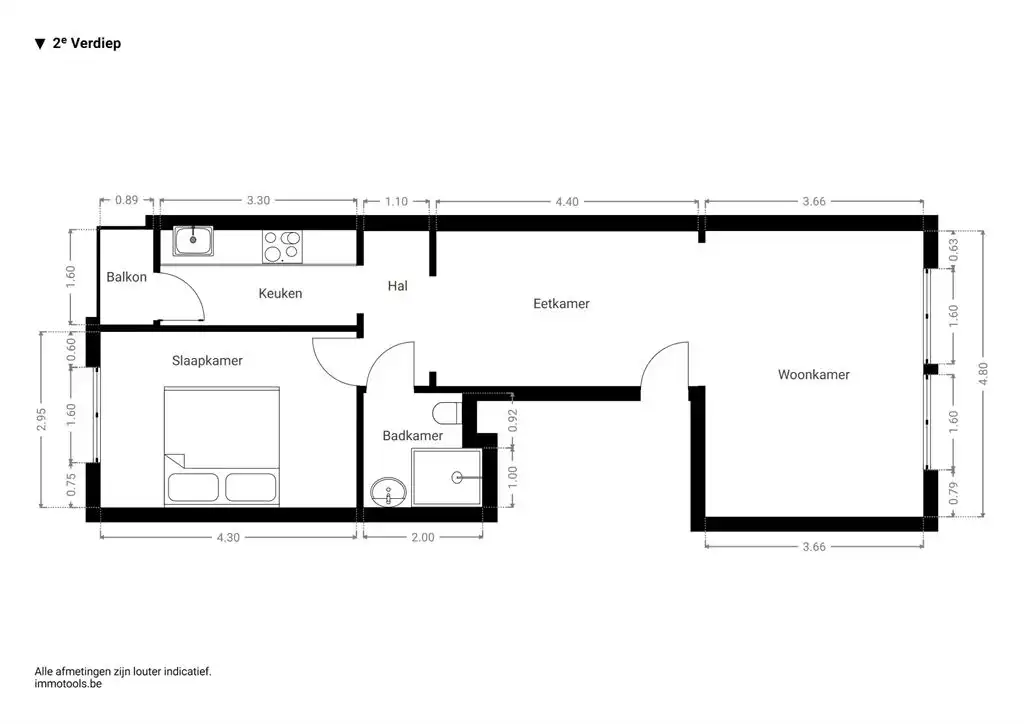 Instapklaar en lichtrijk 1-slaapkamerappartement in kleinschalig gebouw foto 13