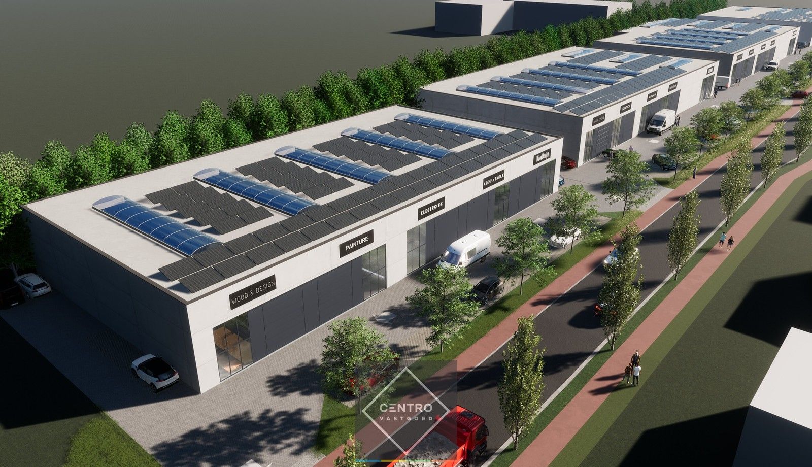 NB-magazijn van ±305m² mét 2 parkeerplaatsen en moderne glaspartij in driehoek TIELT-DEINZE-WAREGEM ! foto 1