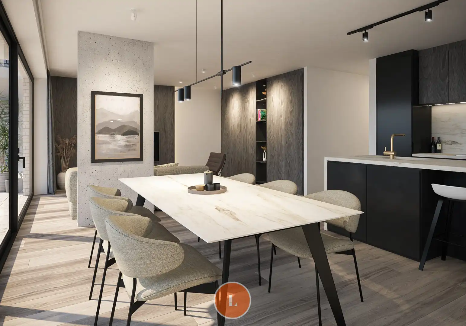 Nieuwbouw gelijkvloers urban appartement met tuin, terras en parkeerplaats foto 4