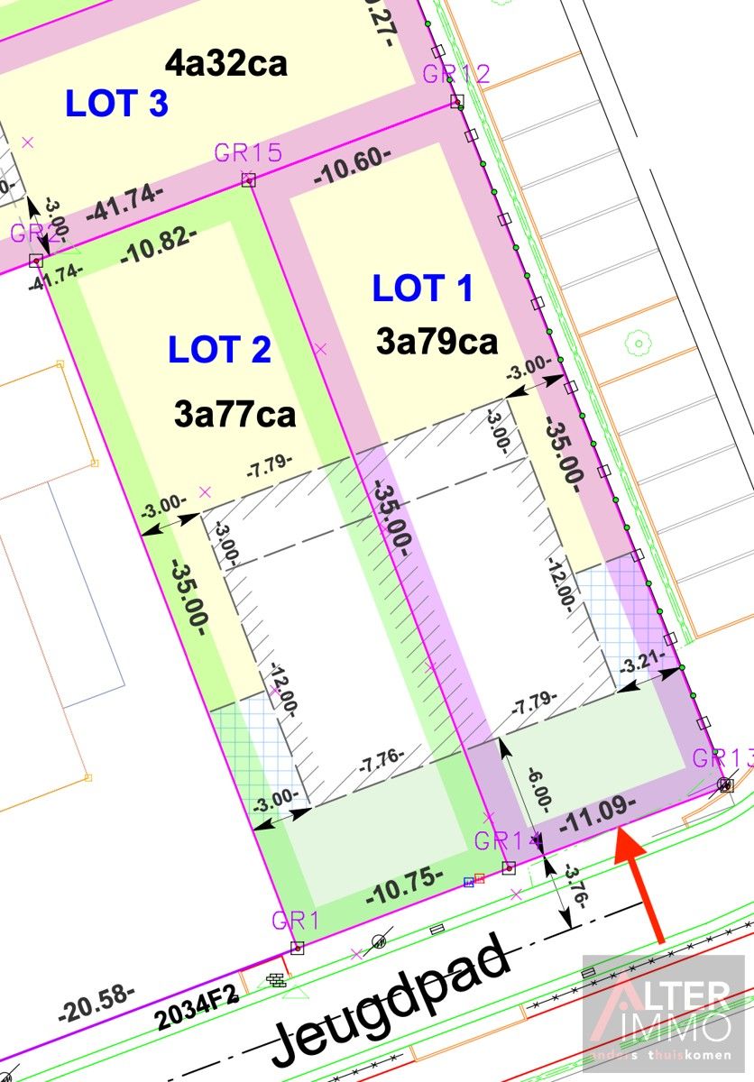 Lot 1 Bouwgrond voor halfopen bebouwing op 3a 79ca foto 4