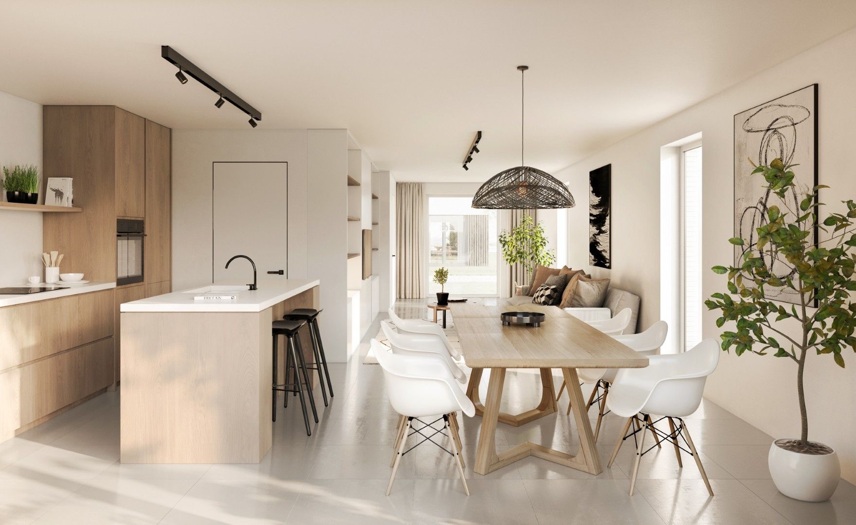 Prachtige halfopen nieuwbouw met zongerichte tuin & garage foto 3