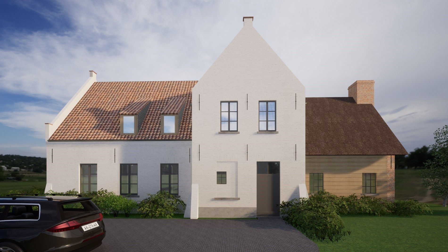 Bouwgrond omringd door groene velden foto 5