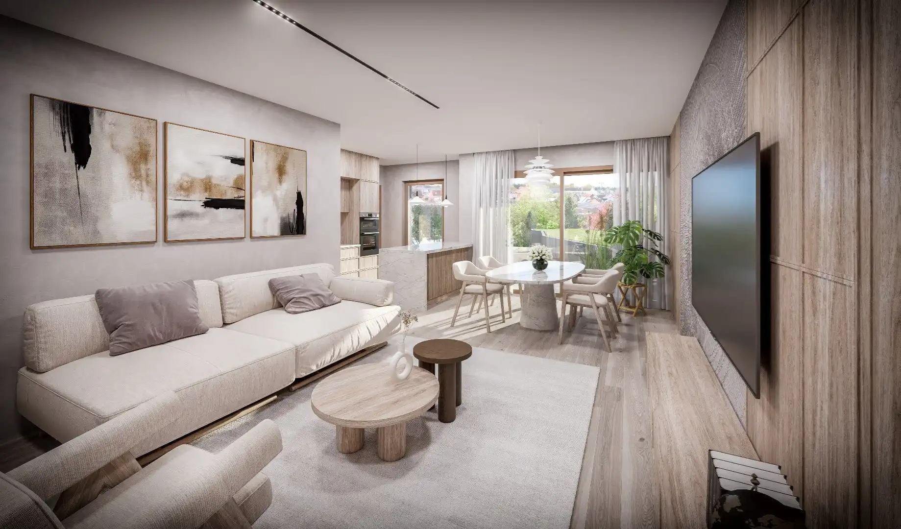 APPARTEMENT met terras, 69m², 1 slaapkamer - Res. Rongese-Park foto 8