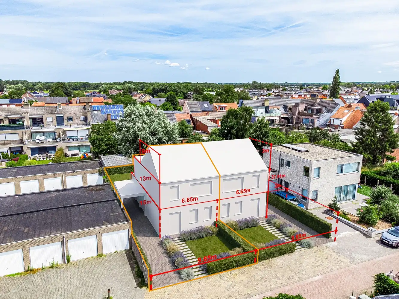 Rustig gelegen bouwgrond van +-340m² voor HOB in Stabroek foto {{pictureIndex}}