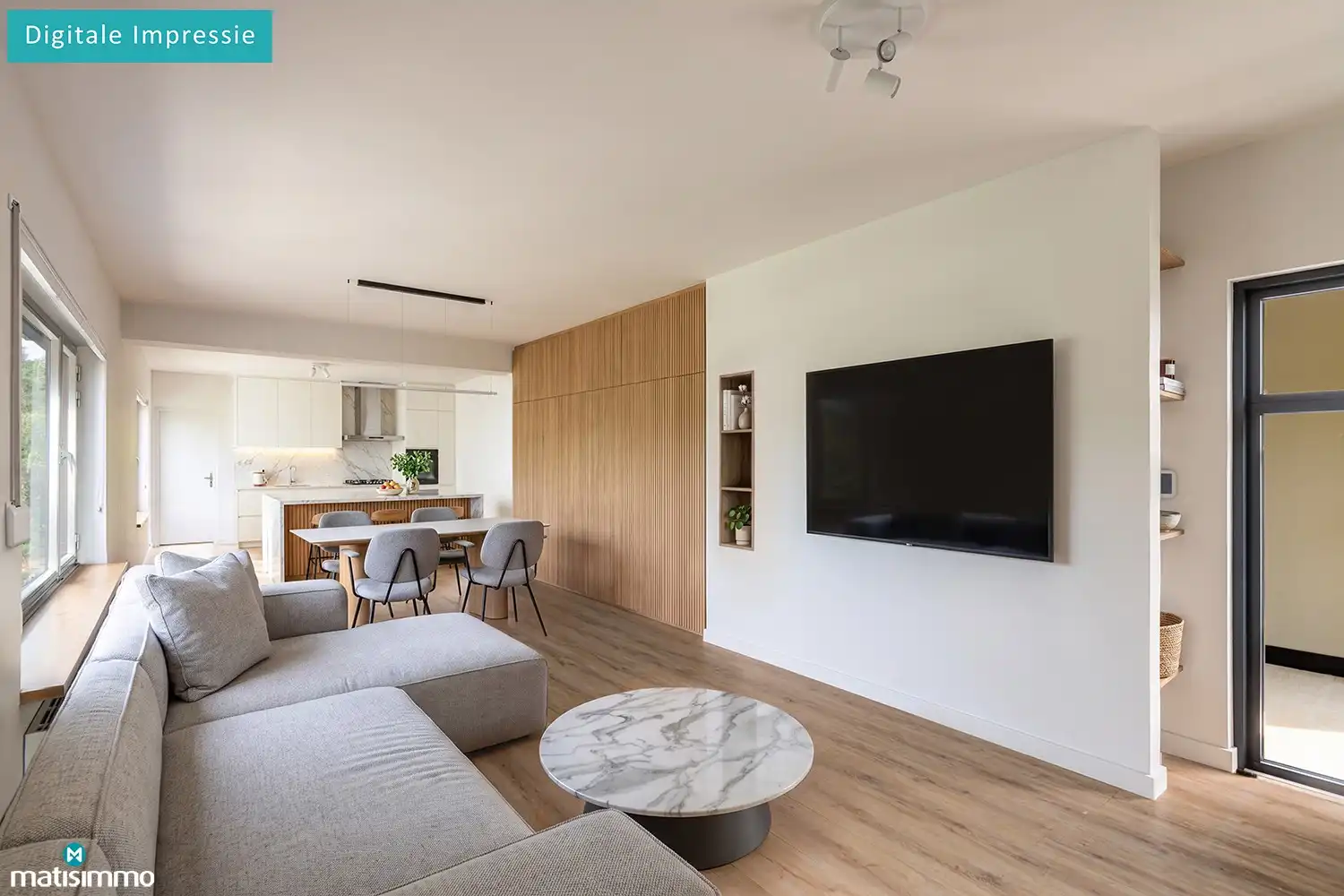 RUIME, GELIJKVLOERSE WONING (VOLLEDIG ONDERKELDERD), MET GARAGE EN TUIN NABIJ CENTRUM GENK foto 8