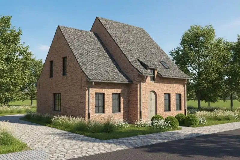 Nieuw te bouwen alleenstaande woning te Boezinge. foto {{pictureIndex}}