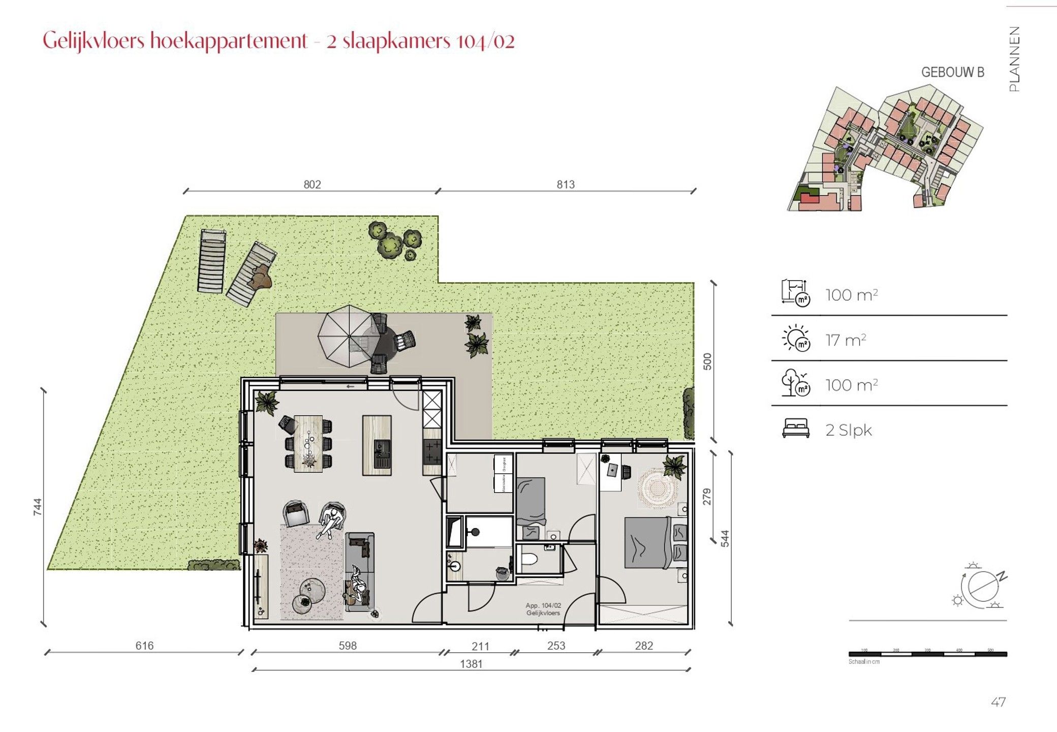 Lichtrijk, energiezuinig nieuwbouw appt met tuin te Oudegem! foto 3