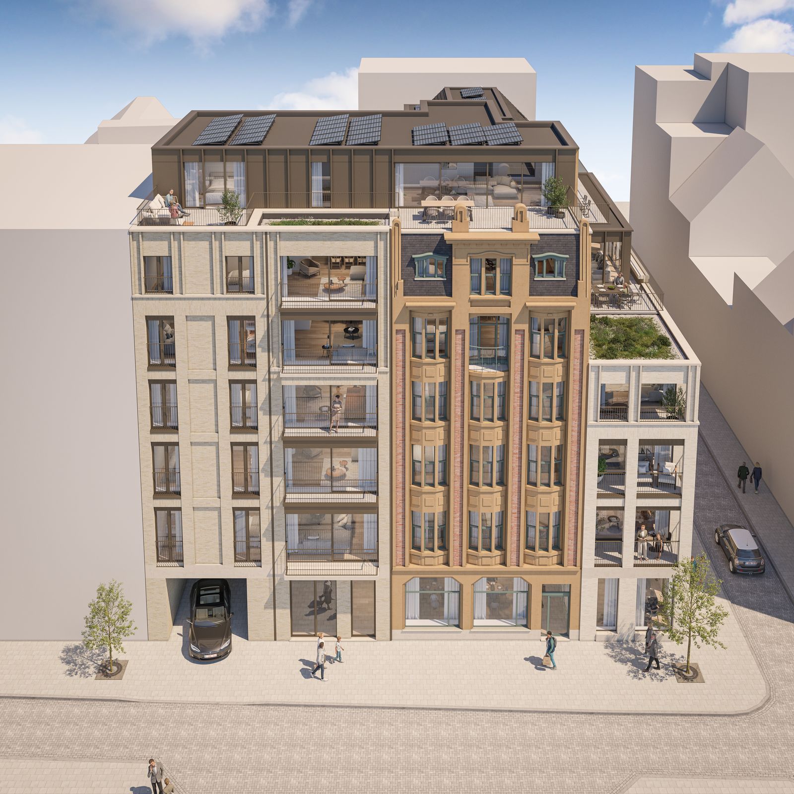 Magnifiek nieuwbouwappartement met mooi zicht doorheen de binnentuin foto {{pictureIndex}}