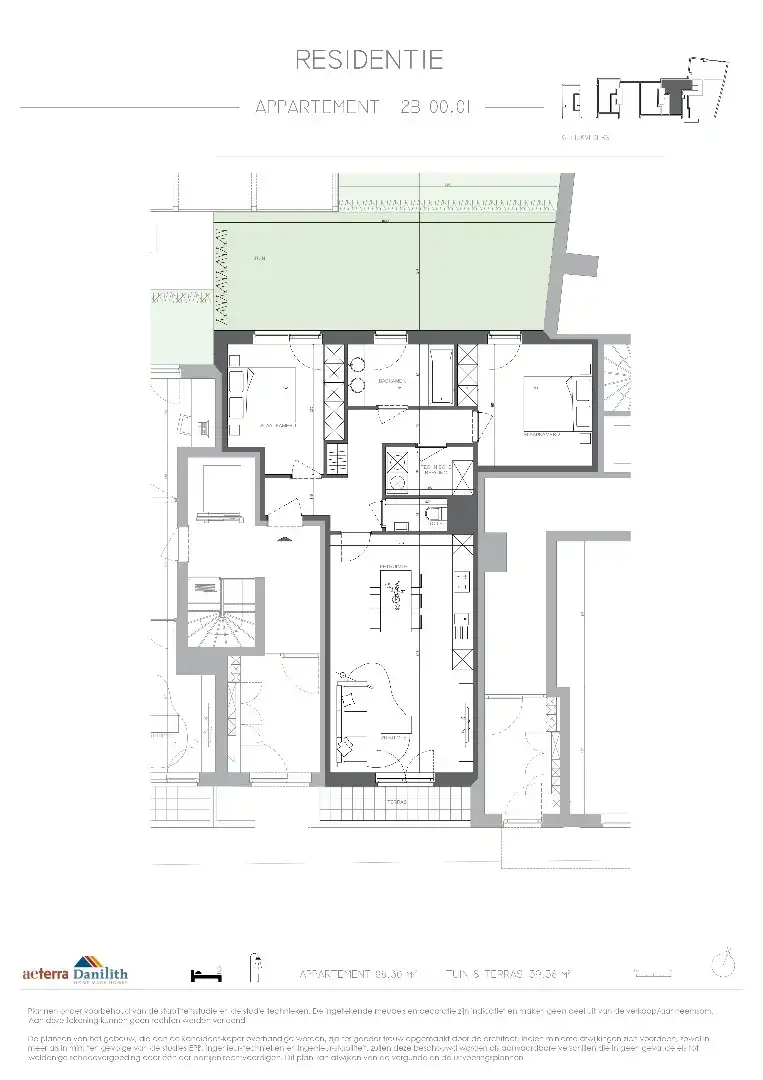 Gelijkvloers appartement met 2 slaapkamers, tuin en terras (mogelijkheid tot aankopen onder 6% BTW!) foto 2