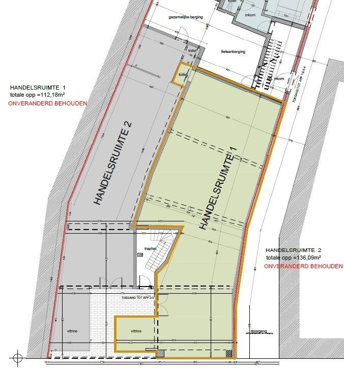 Commerciële winkelruimte 153.00m², energielabel C foto 2