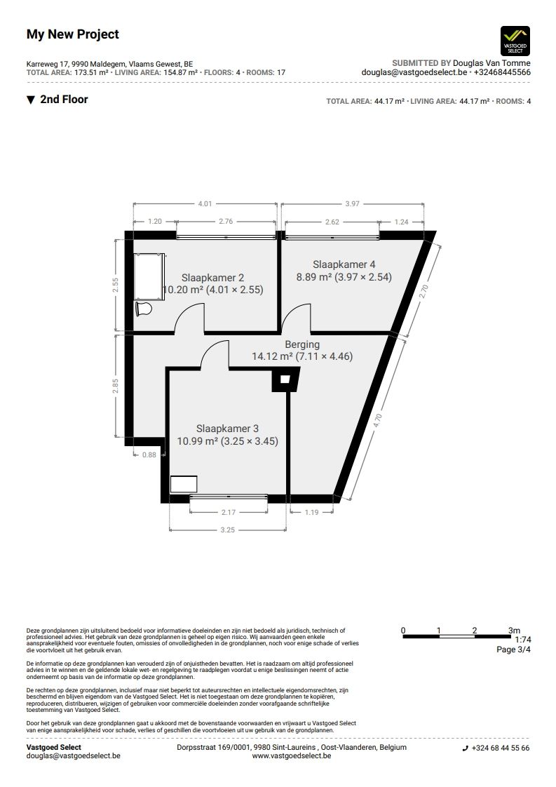 Te koop: Te renoveren kangeroewonen met 4 slaapkamers, badkamer en garage in het centrum van Maldegem – 376 m² perceel foto 22