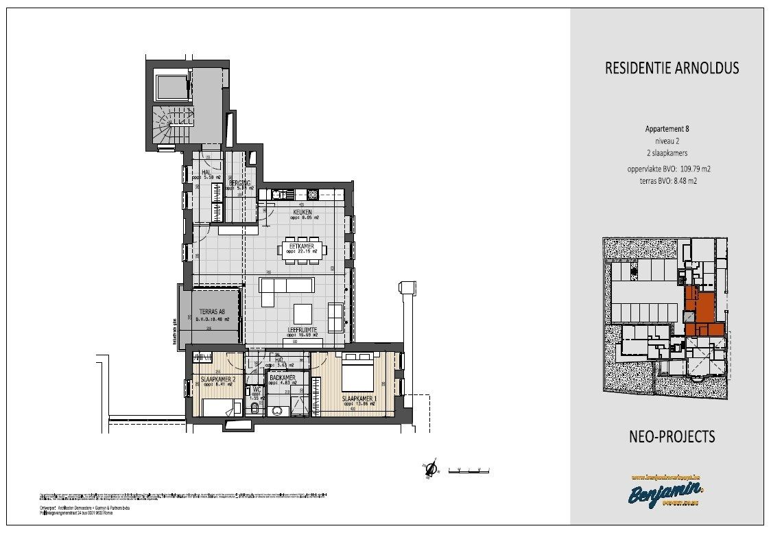 Karaktervol nieuwbouwappartement met 2 slaapkamers en terras op het marktplein van Beselare foto 6