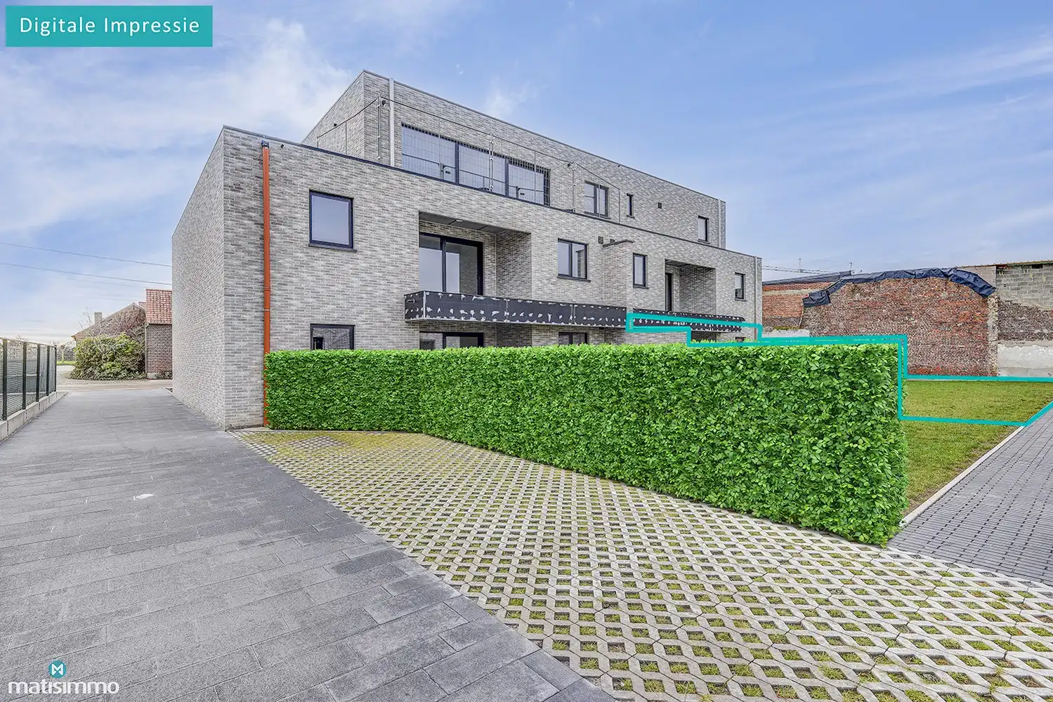 RUIM NIEUWBOUW APPARTEMENT MET 2 SLAAPKAMERS, TERRAS, GARAGE, AUTOSTAANPLAATS EN KELDERBERGING TE BEVERST foto 22