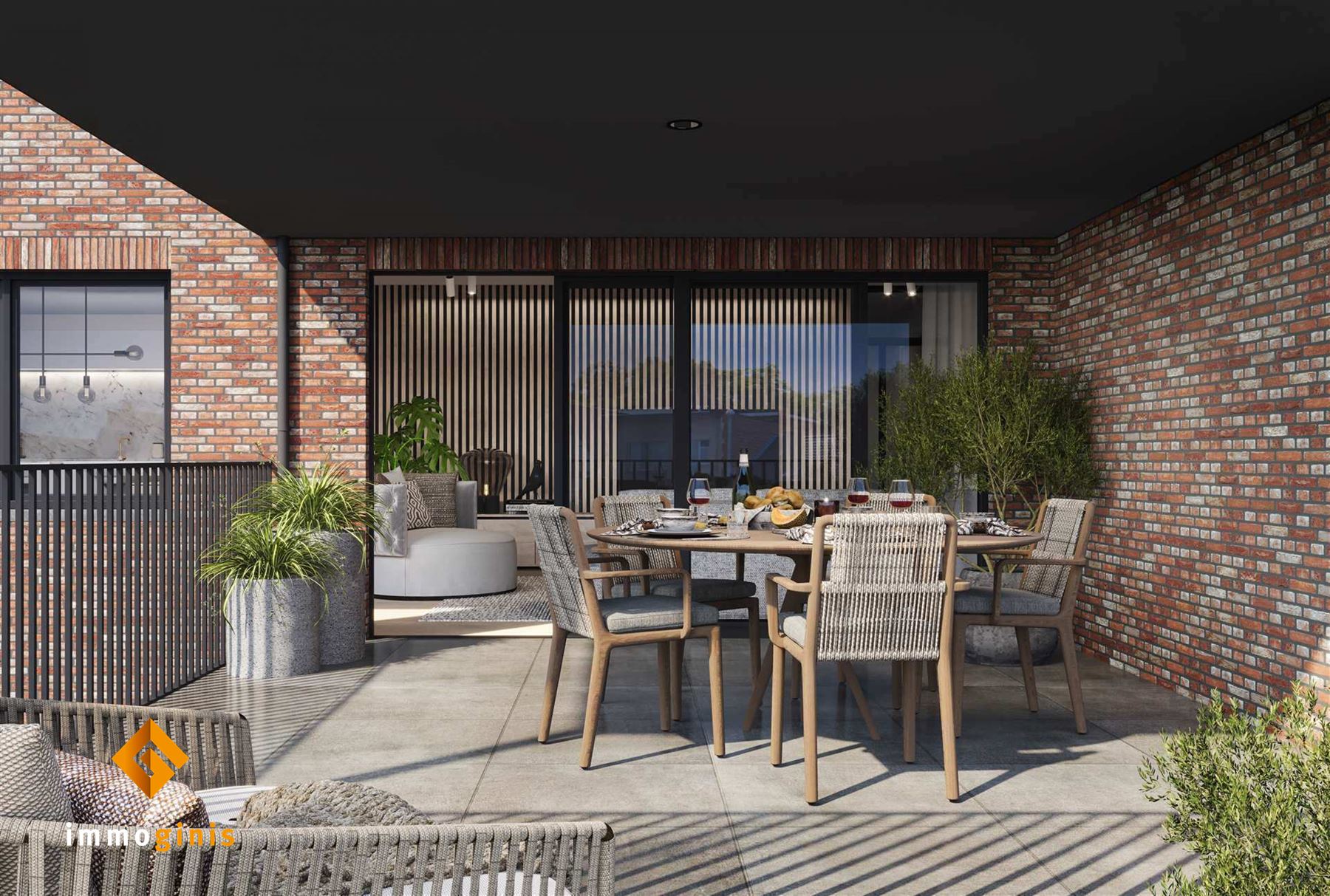 Appartement (eerste verdieping)  met 2 slaapkamers en overdekt terras.  foto 12