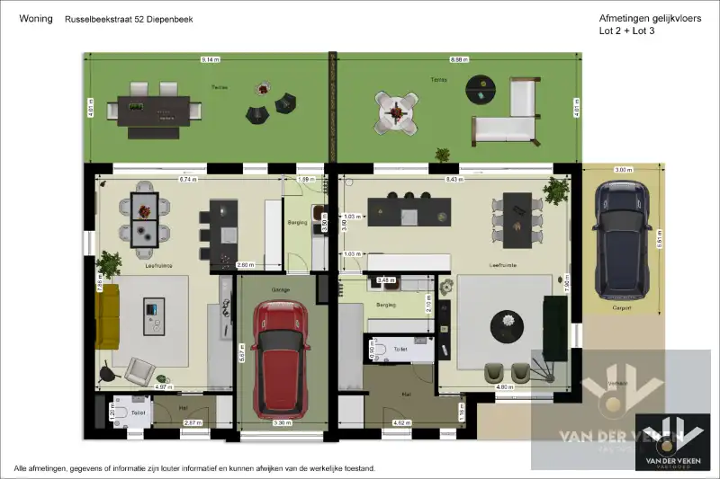 Moderne halfopen nieuwbouwwoning met 4 slaapkamers en 2 badkamers met carport foto 8