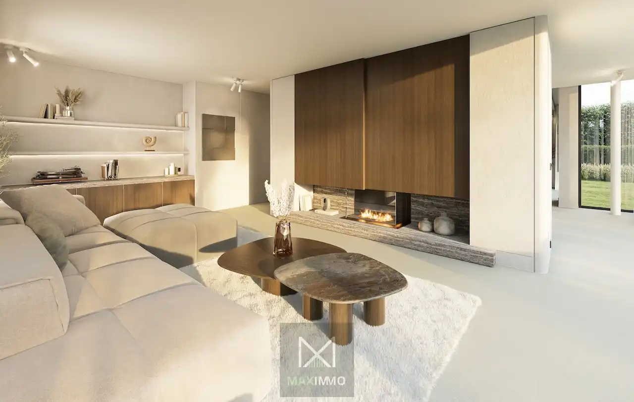 Exclusieve en energiezuinige gelijkvloerse villa in afwerkingsfase – zicht op velden & bos foto 4