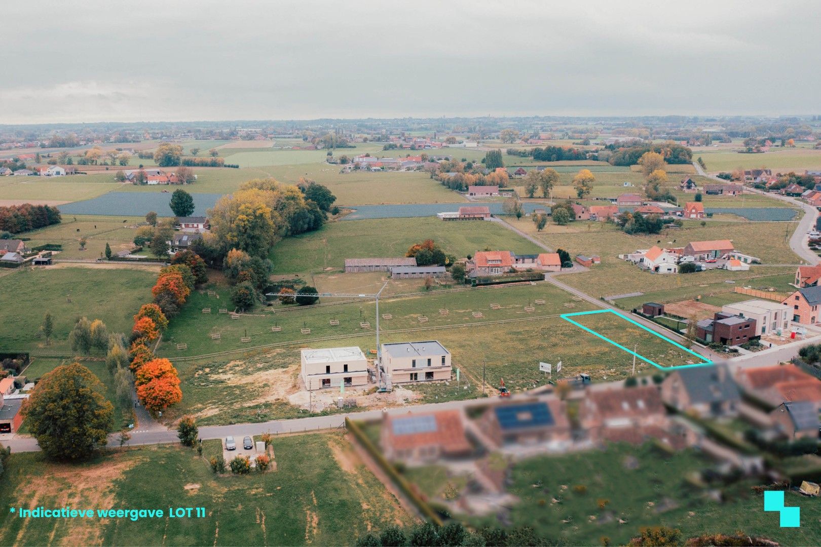 Bouwgrond met landelijk verzicht in De Ginste foto {{pictureIndex}}