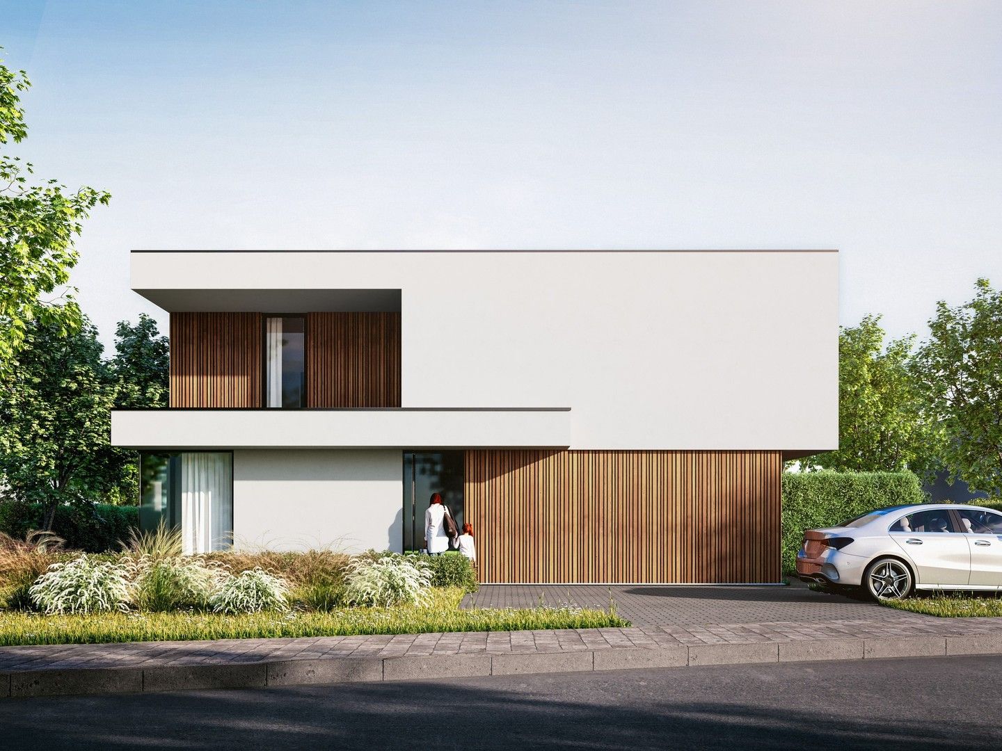 Prachtige nieuwbouw villa met zonnige tuin en terrassen op fietsafstand van de zee. foto {{pictureIndex}}