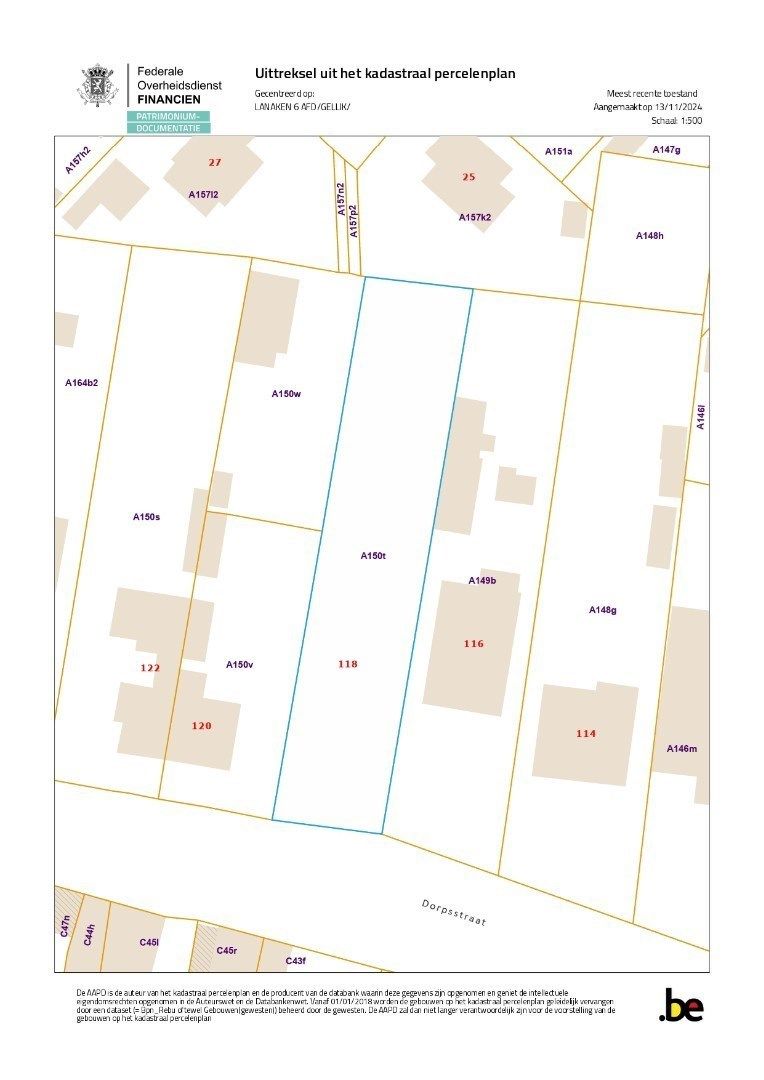 OPEN BOUWGROND MET EEN OPPERVLAKTE VAN 1163 M² IN GELLIK ! foto 12