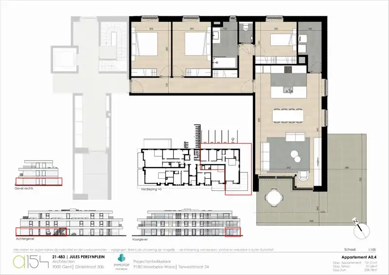LUXUEUS GELIJKSVLOERS APPARTEMENT MET TUIN TE KOOP OP TOPLOCATIE IN WACHTEBEKE foto 18
