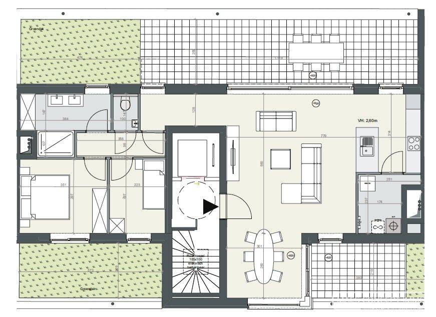 Prachtige penthouse te huur met 2 slaapkamers, terras voor- en achteraan in Vichte foto 22