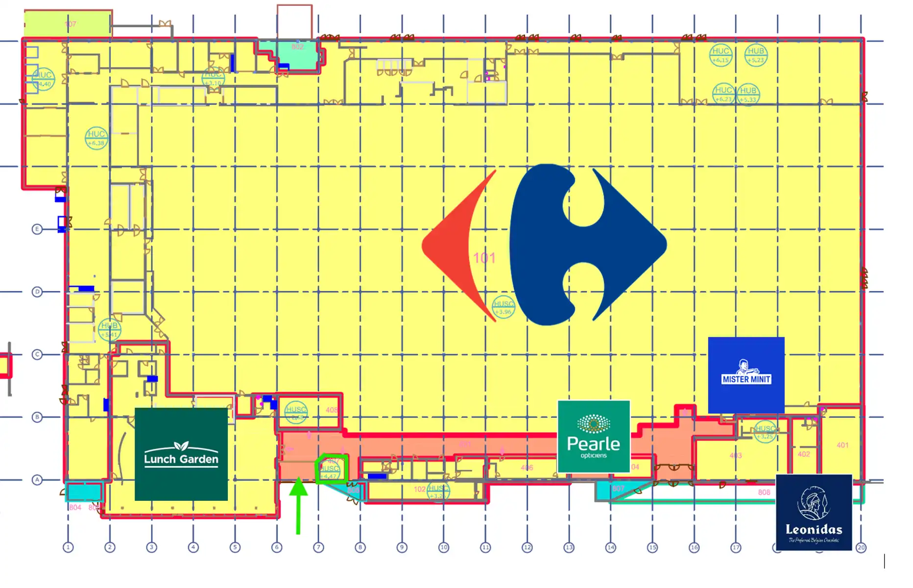 Shop-in-shop 26 m² te huur in Carrefour Oostakker foto 6