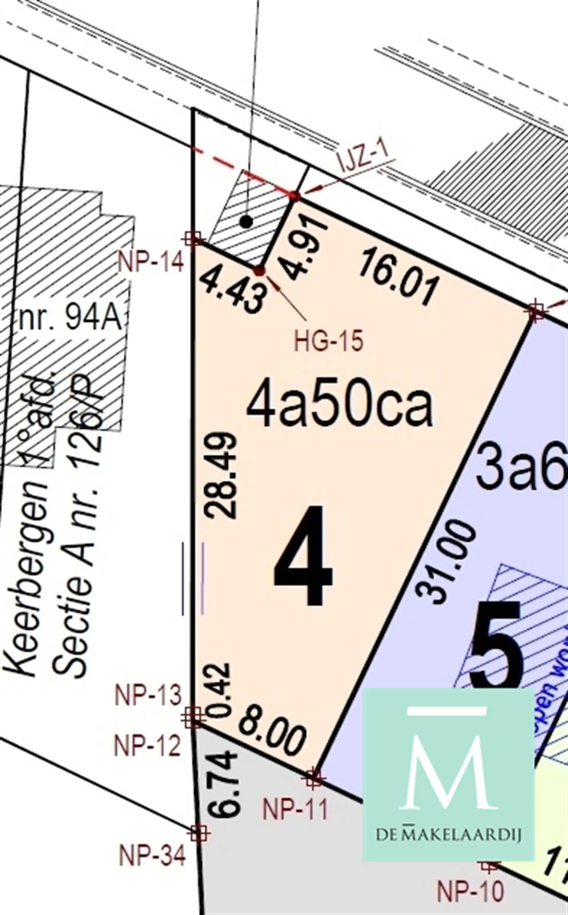 Bouwgrond van 4a50ca voor open bebouwing te Keerbergen foto 5