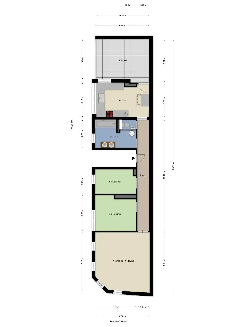 Centraal gelegen appartement met 2 slaapkamers en groot terras in Leuven  foto 26