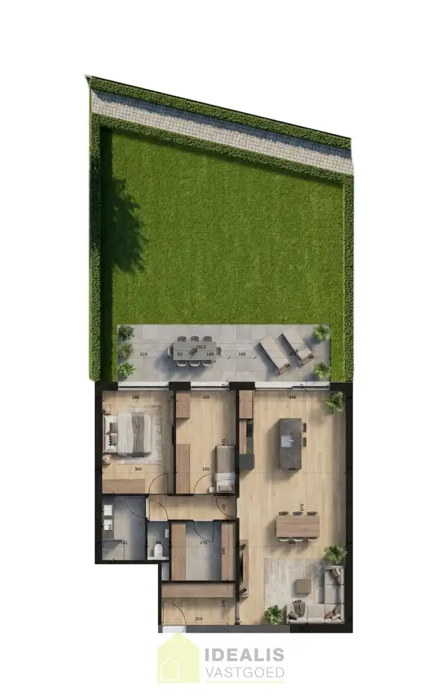 Knap gelijkvloers appartement met een duidelijke focus op privacy en functionaliteit foto 18