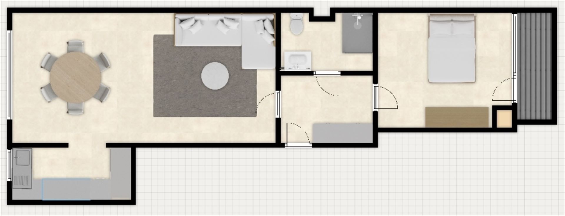 1 slpk app met zonnig terras in centrum! foto 2