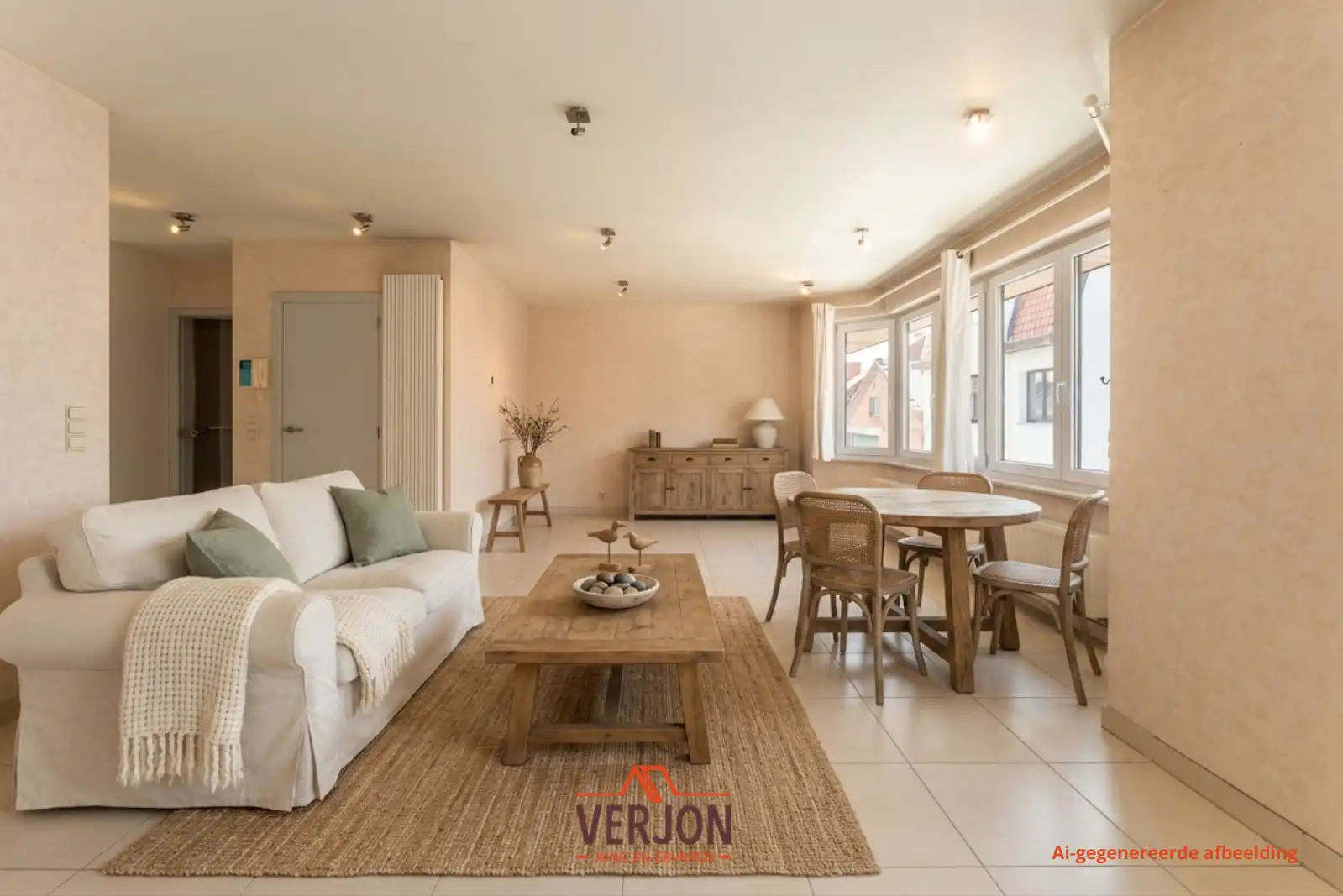 Ruim duplexappartement met 3 slaapkamers, garage en zonnig terras in het centrum van Lichtervelde! foto 3