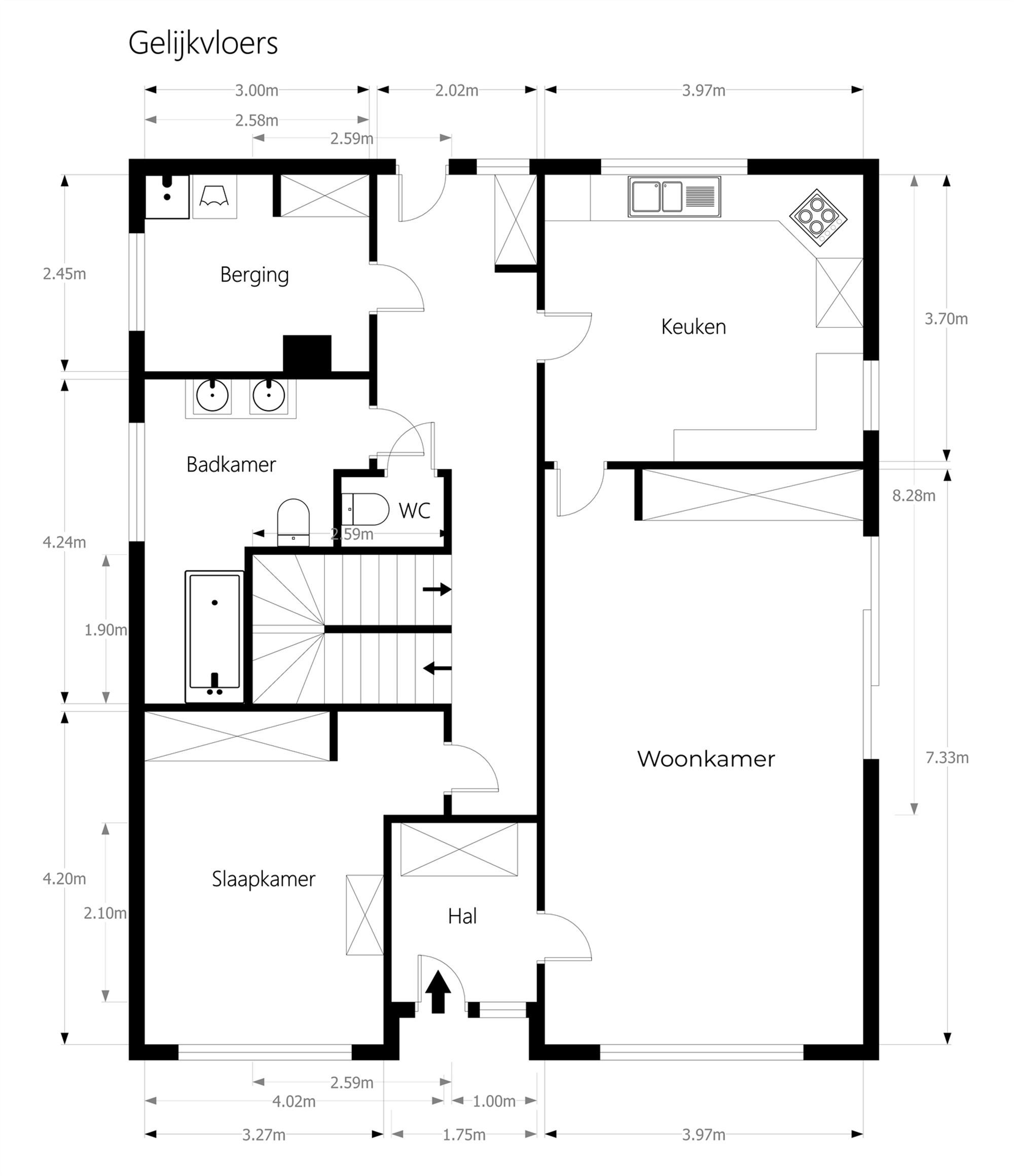 VRIJSTAANDE WONING MET 3 SLAAPKAMERS RUSTIG GELEGEN OP DE KERKHOVENWEG OP EEN RUIM PERCEEL VAN 11A87CA foto 16