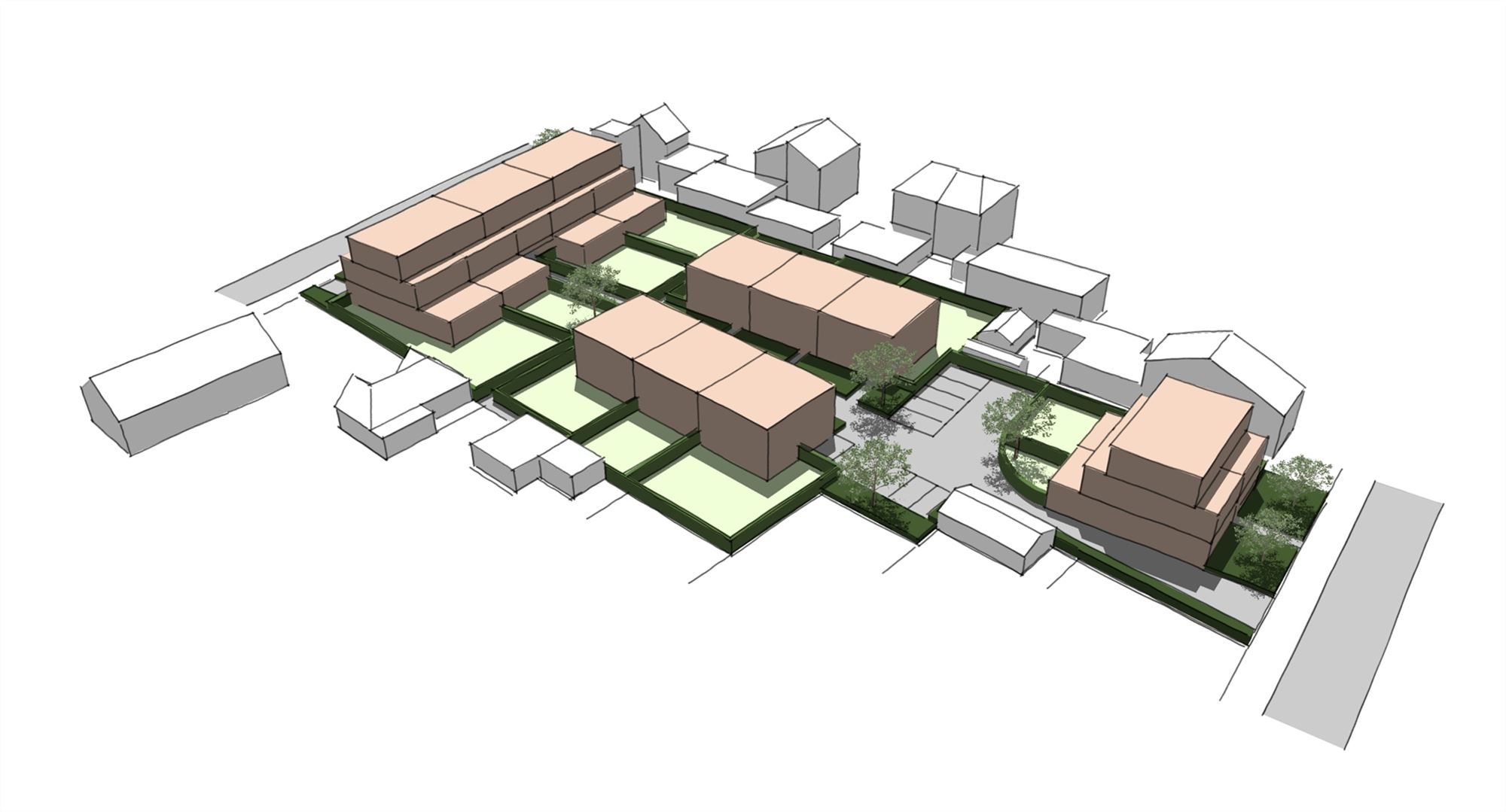 PROJECTGROND VAN 38A39CA VOOR HET BOUWEN VAN 17 APPARTEMENTEN EN 6 WONINGEN TE LEOPOLDSBURG foto 2