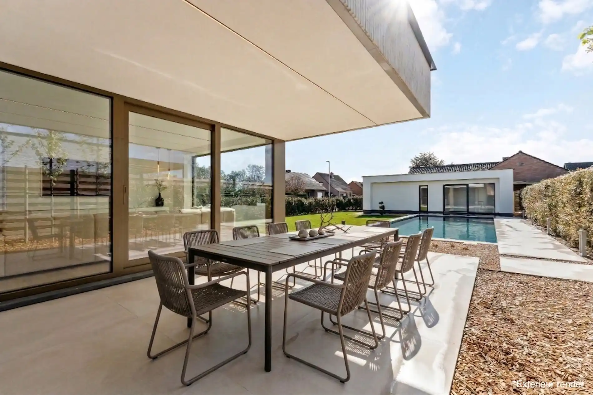 Moderne architectenwoning met hoogwaardige afwerking en zwembad in Paal foto 30