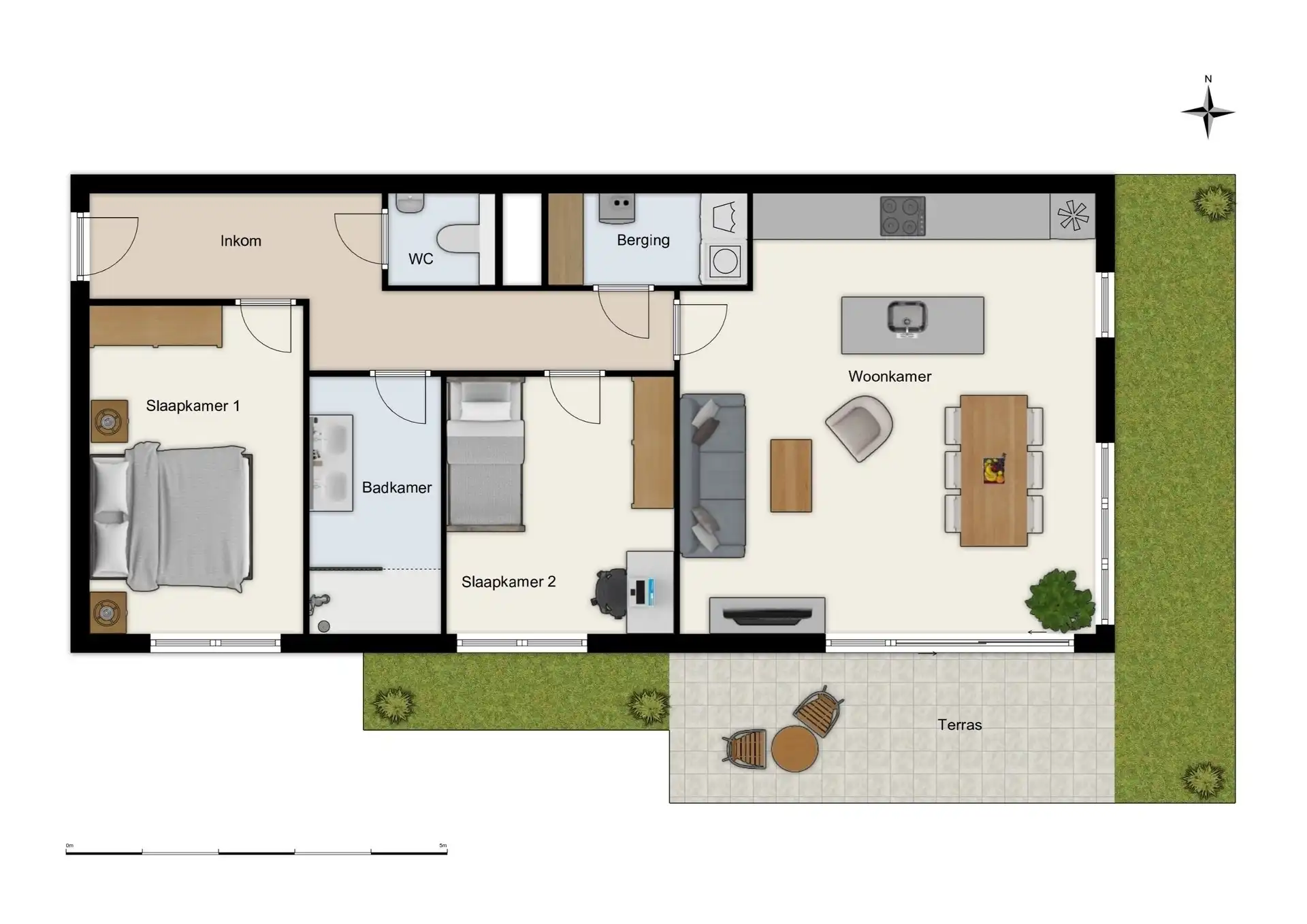 Instapklaar gelijkvloersappartement met 2 slaapkamers & ondergrondse autostaanplaats foto 25
