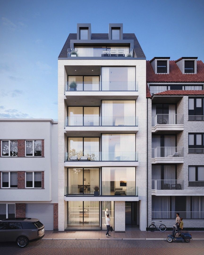 Nieuwbouwappartement genietend van open zichten gelegen op een centrale ligging te Knokke. foto 2