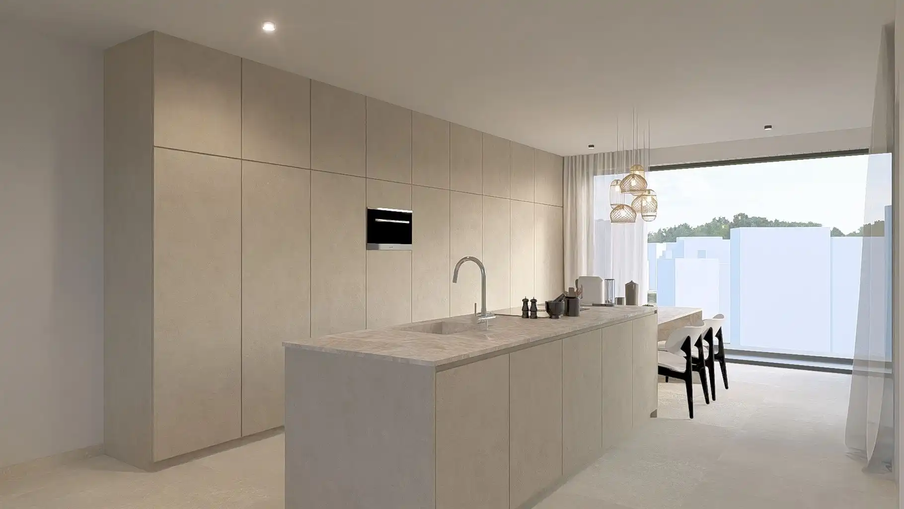 Uitzonderlijk ruim duplex appartement, voorzien van 2 (+1) slaapkamers gelegen op de tweede en derde verdieping met 3 terrassen en ondergrondse parkeerplaats in hartje Maaseik.  foto 6